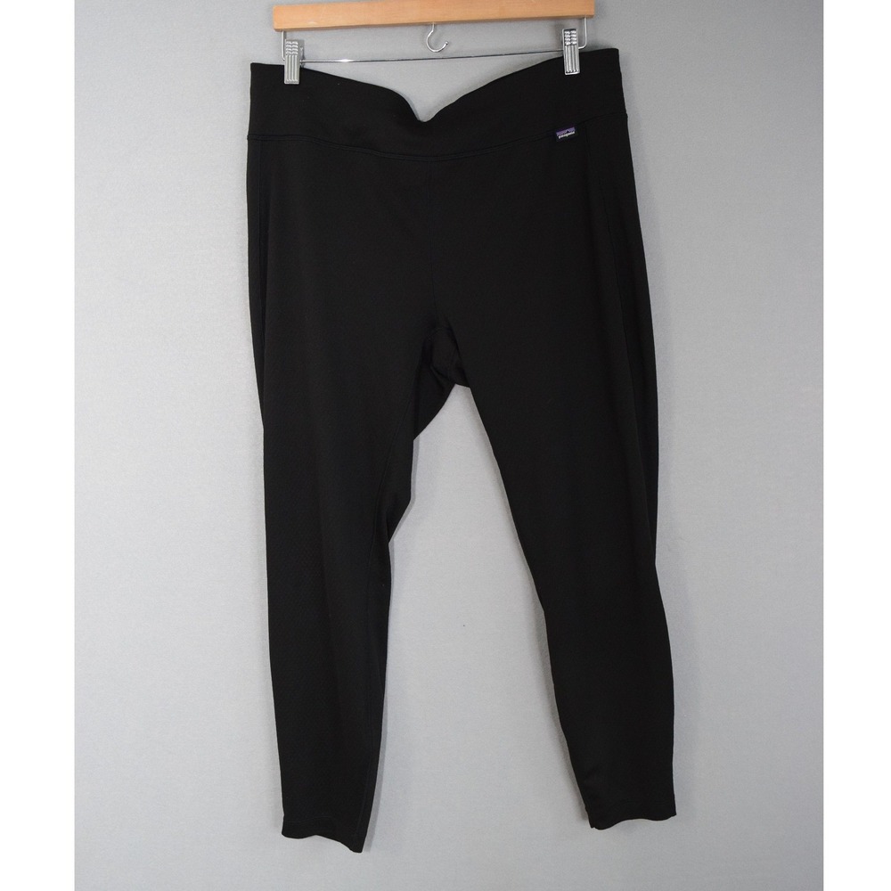 Patagonia Capilene Midweight Leggings XL Black Thermal Base Layer Women Bottoms